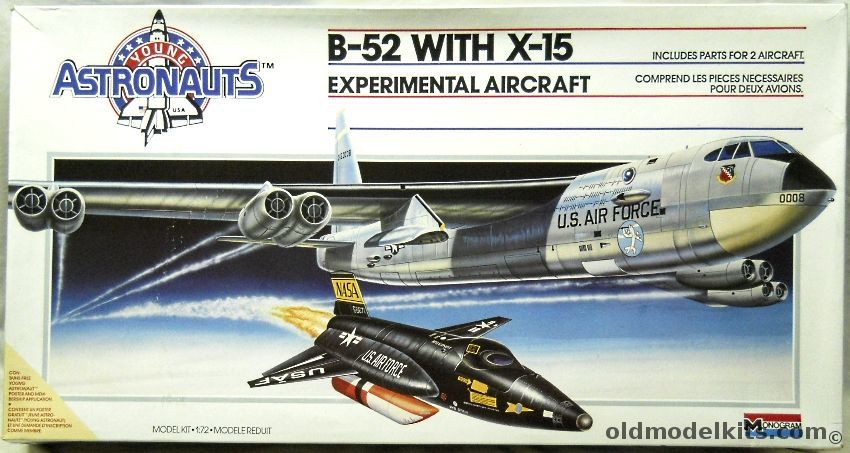 Monogram 1/72 B-52 with X-15 - Young Astronauts Issue, 5907 plastic model kit